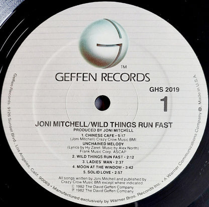 Joni Mitchell : Wild Things Run Fast (LP,Album,Stereo)