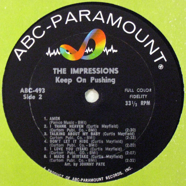 The Impressions : Keep On Pushing (LP,Album,Mono)