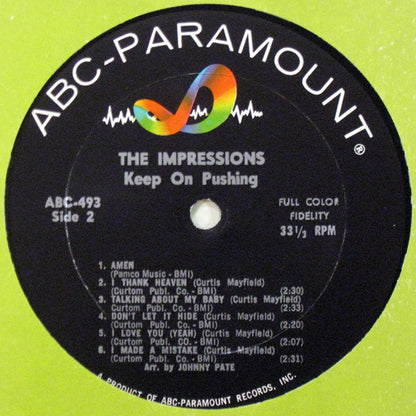 The Impressions : Keep On Pushing (LP,Album,Mono)