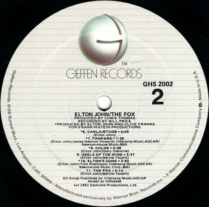 Elton John : The Fox (LP,Album)