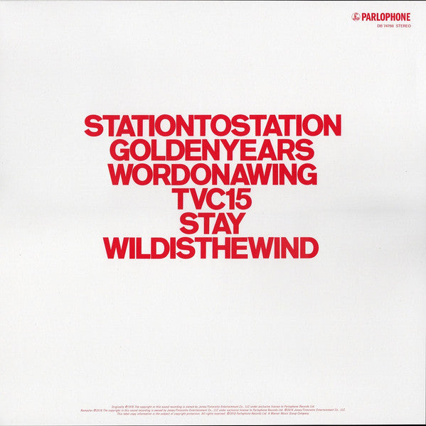 David Bowie : Station To Station (LP,Album,Limited Edition,Reissue,Remastered)