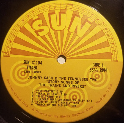 Johnny Cash & The Tennessee Two : Story Songs Of The Trains And Rivers (LP,Compilation,Stereo)