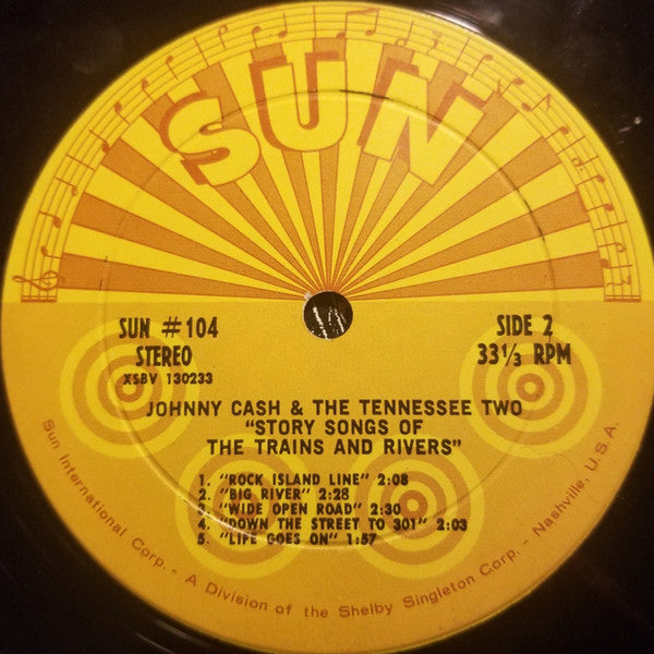 Johnny Cash & The Tennessee Two : Story Songs Of The Trains And Rivers (LP,Compilation,Stereo)