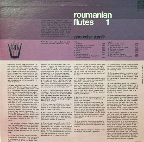 Gheorghe Zamfir : Roumanian Flutes 1 (LP)