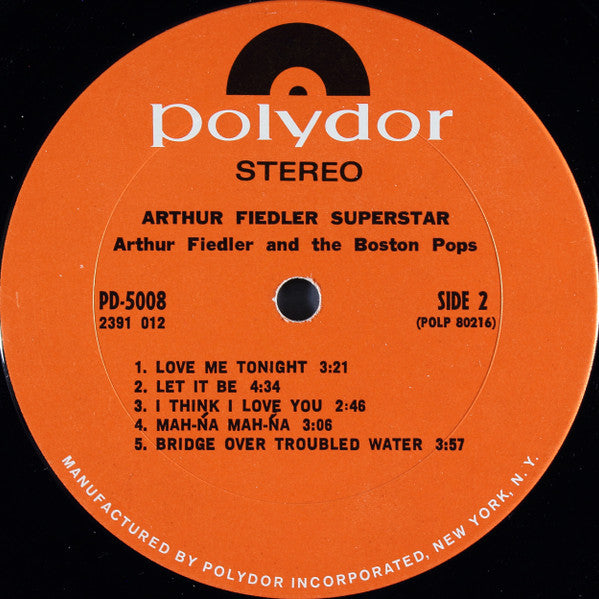 Arthur Fiedler And Boston Pops Orchestra : Arthur Fiedler "Superstar" (LP,Album,Stereo)