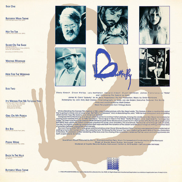 Ennio Morricone : Butterfly (Original Motion Picture Soundtrack) (LP,Album)