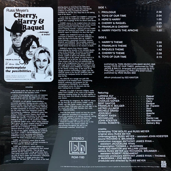 William Loose : Cherry...& Harry & Raquel (Original Motion Picture Soundtrack) (LP,45 RPM,Limited Edition,Stereo)