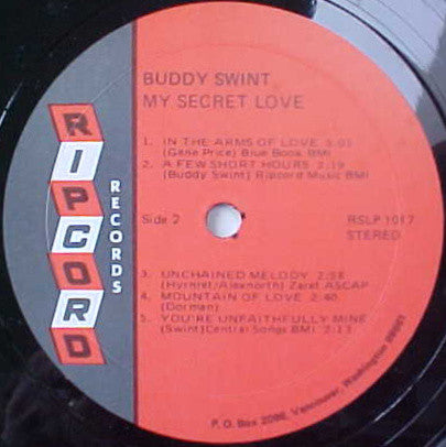 Buddy Swint : My Secret Love (LP,Album)
