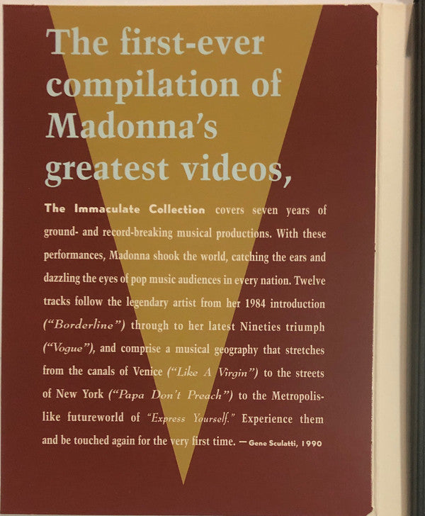 Madonna : The Immaculate Collection (DVD-Video,NTSC,Compilation,Reissue)