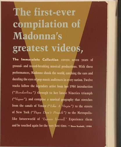 Madonna : The Immaculate Collection (DVD-Video,NTSC,Compilation,Reissue)