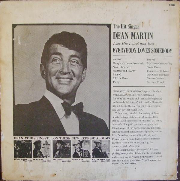 Dean Martin : Everybody Loves Somebody (LP,Album,Mono)