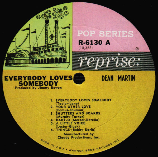 Dean Martin : Everybody Loves Somebody (LP,Album,Mono)