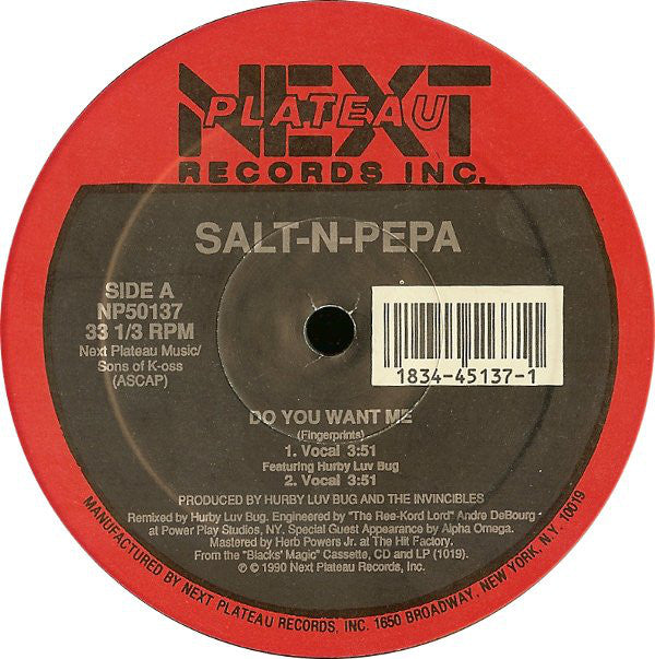 Salt 'N' Pepa : Do You Want Me (12",33 ⅓ RPM)
