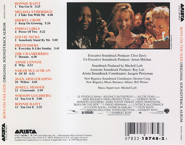 Various : Boys On The Side (Original Soundtrack Album) (Compilation)