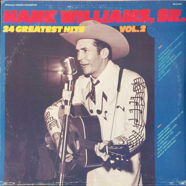 Hank Williams : 24 Greatest Hits Vol. 2 (LP,Compilation,Club Edition)