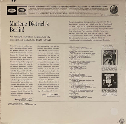 Marlene Dietrich : Marlene Dietrich's Berlin (LP,Album,Stereo)