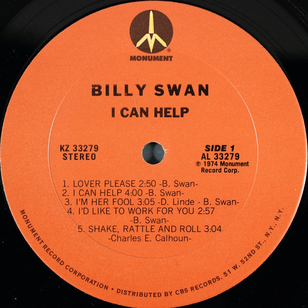 Billy Swan : I Can Help (LP,Album,Stereo)