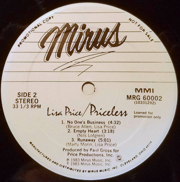 Lisa Price : Priceless (LP,Mini-Album,Promo)