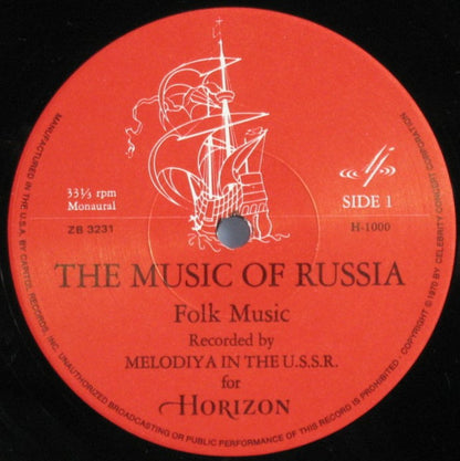 Various : The Music Of Russia (LP,Compilation,Mono)
