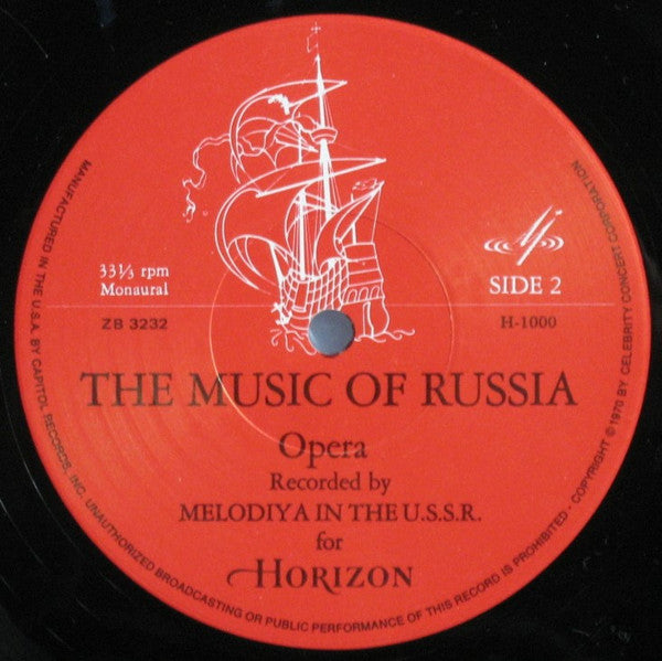 Various : The Music Of Russia (LP,Compilation,Mono)