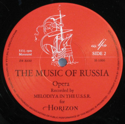 Various : The Music Of Russia (LP,Compilation,Mono)