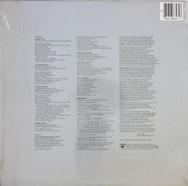 Rodney Franklin : Rodney Franklin (LP,Album,Stereo)