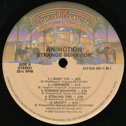 Animotion : Strange Behavior (LP,Album)