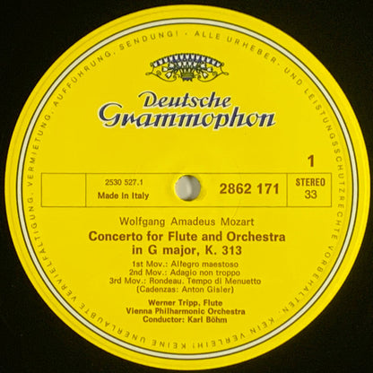 Wolfgang Amadeus Mozart, Wiener Philharmoniker ∙ Karl Böhm - Gerhard Turetschek / Werner Tripp : Flötenkonzert = Flute Concerto Nr. 1 / Oboenkonzert = Oboe Concerto (LP,Album,Stereo)