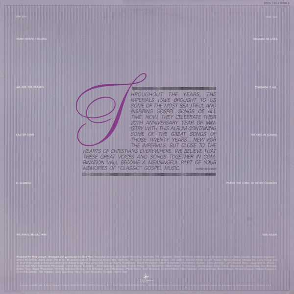 Imperials : Sing The Classics (LP,Album)