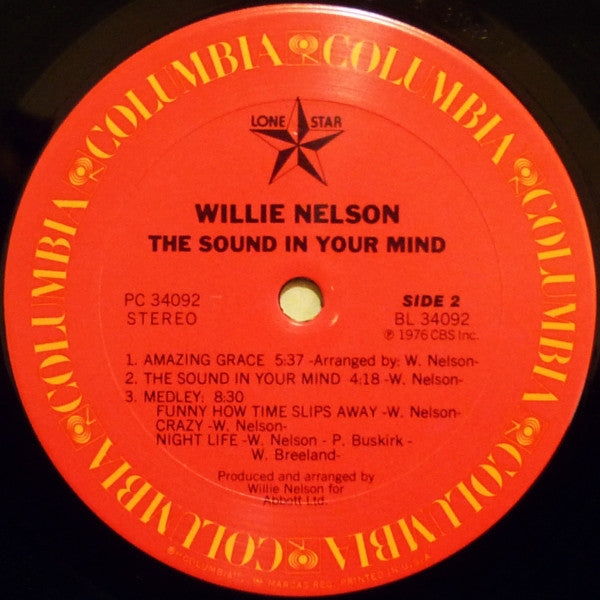 Willie Nelson : The Sound In Your Mind (LP,Album)