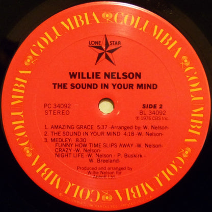 Willie Nelson : The Sound In Your Mind (LP,Album)