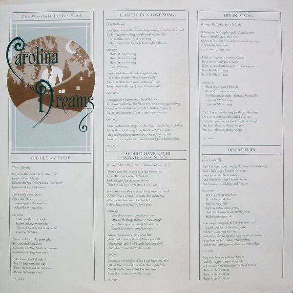 Marshall Tucker Band, The : Carolina Dreams (LP,Album)