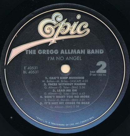 Gregg Allman Band, The : I'm No Angel (LP,Album)