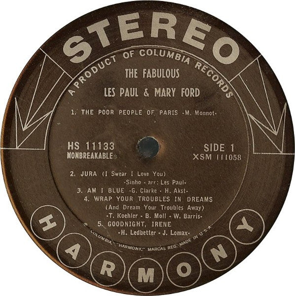 Les Paul & Mary Ford : The Fabulous Les Paul & Mary Ford (LP,Compilation,Stereo)