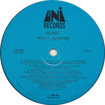 Holly Johnson : Blast (LP,Album)