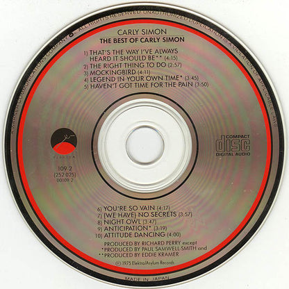Carly Simon : The Best Of Carly Simon (Compilation,Reissue)