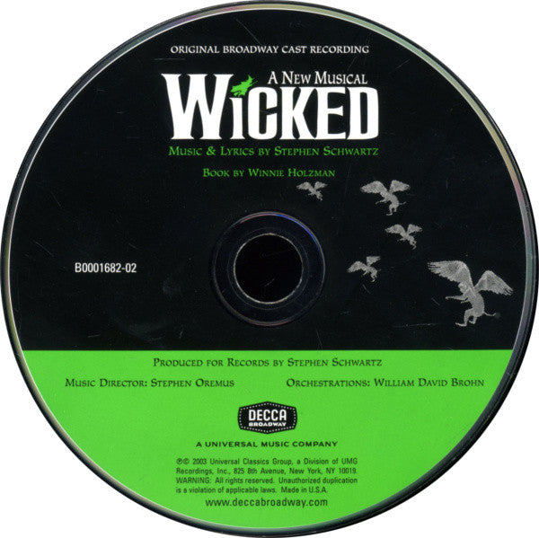 Stephen Schwartz : Wicked (Original Broadway Cast Recording) (Album)