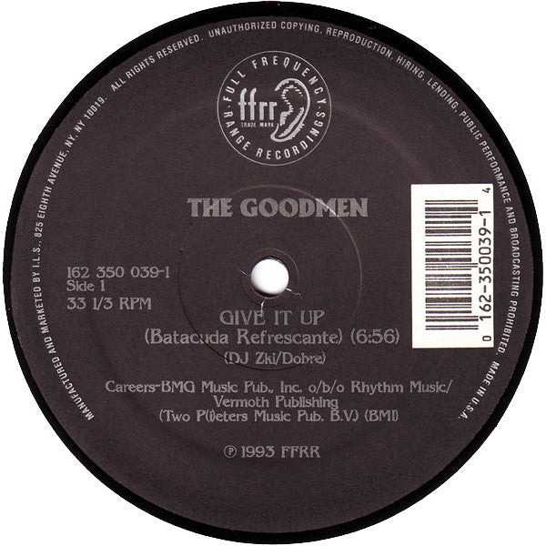 Good Men, The : Give It Up (12",33 ⅓ RPM)