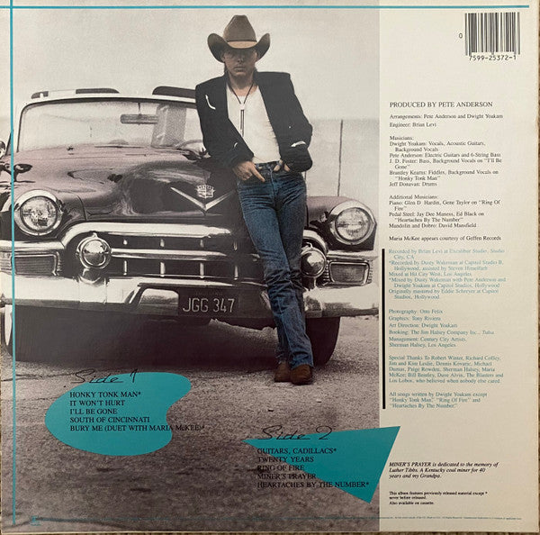 Dwight Yoakam : Guitars, Cadillacs, Etc., Etc. (LP,Album,Stereo)