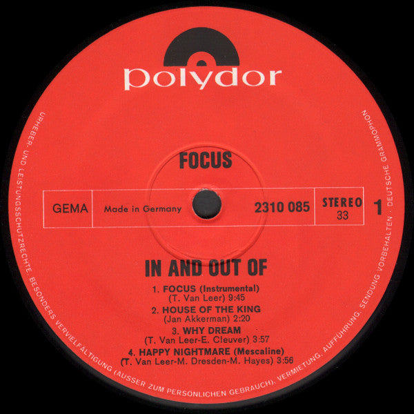 Focus (2) : In And Out Of Focus (LP,Album)