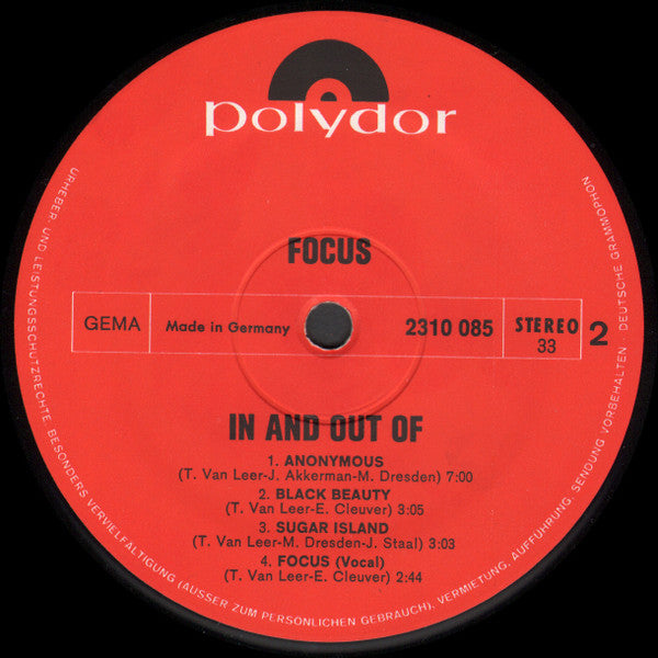 Focus (2) : In And Out Of Focus (LP,Album)