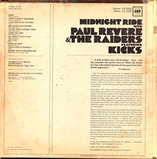 Paul Revere & The Raiders : Midnight Ride (LP,Album,Mono)