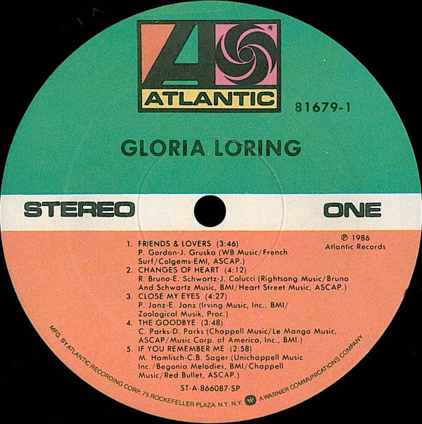 Gloria Loring : Gloria Loring (LP,Album)