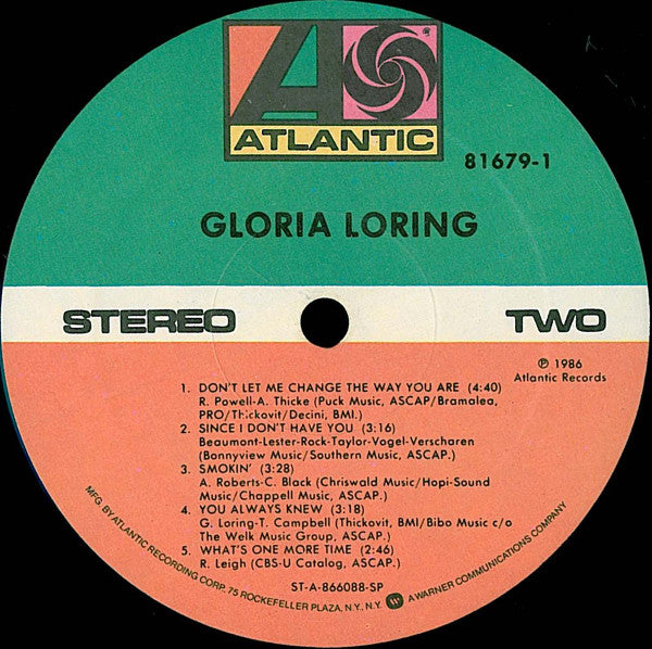 Gloria Loring : Gloria Loring (LP,Album)