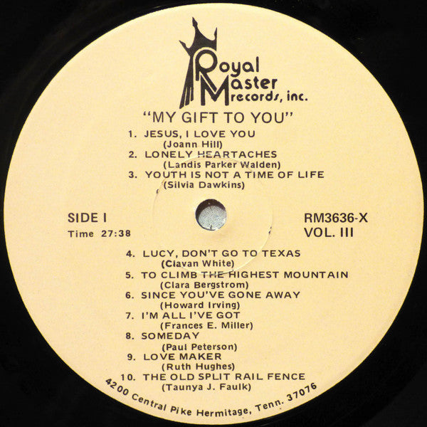 Linda Lane (2), Matt Vincent, Jim Ward (8) : My Gift To You (LP,Album)