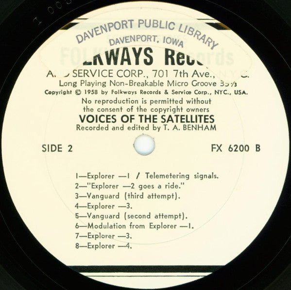No Artist : Voices Of The Satellites (LP,Reissue)