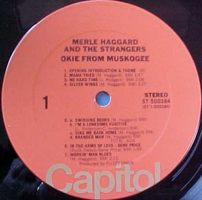 Merle Haggard And Strangers (5), The : Okie From Muskogee (Recorded "Live" In Muskogee, Oklahoma) (LP,Album,Club Edition)