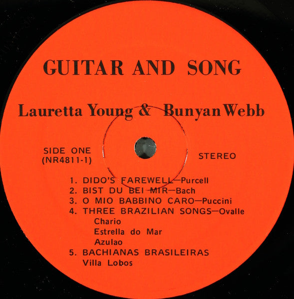 Lauretta Young & Bunyan Webb : Guitar & Song (LP,Stereo)