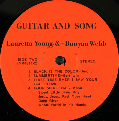 Lauretta Young & Bunyan Webb : Guitar & Song (LP,Stereo)