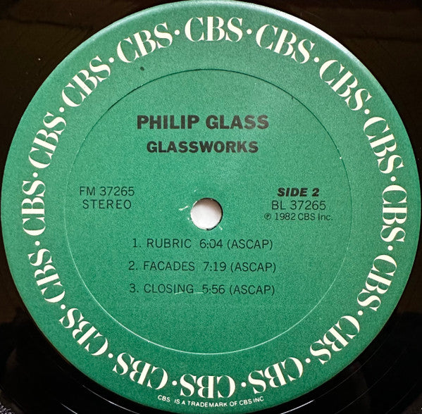 Philip Glass : Glassworks (LP,Album)